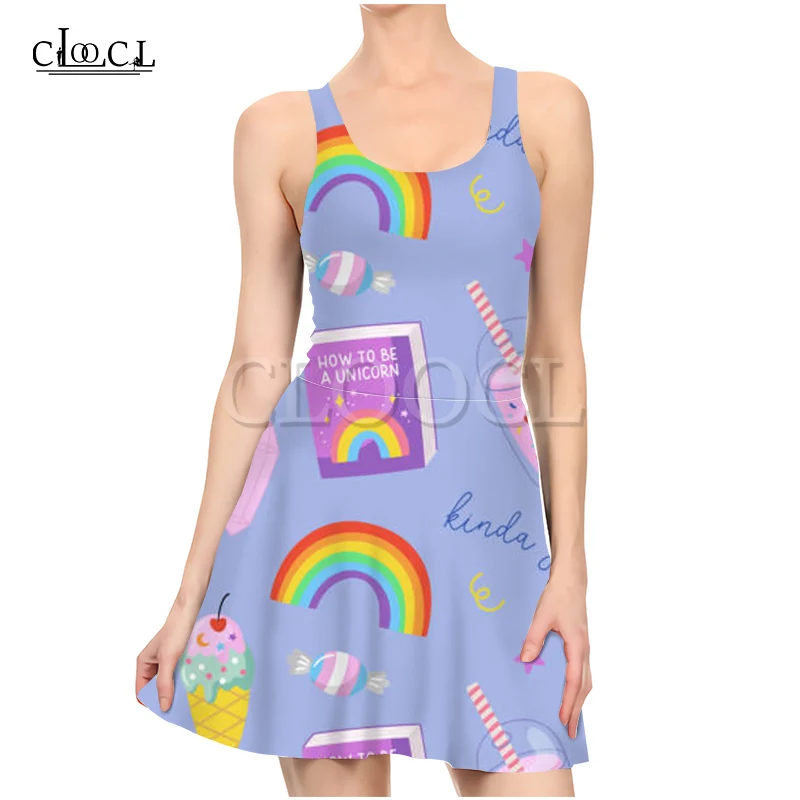 Женское плиссированное платье без рукавов Повседневное с 3D принтом вечерние