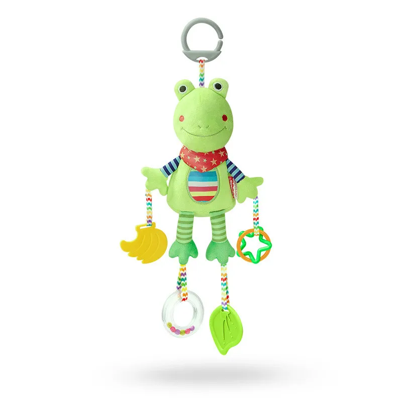 frog Новая детская коляска, подвесная игрушка, милые животные, плюшевая кукла, кроватка, кровать, подвесные погремушки для новорожденного ребенка, прорезыватель, мягкие игрушки, инструмент для сна - Цвет: frog