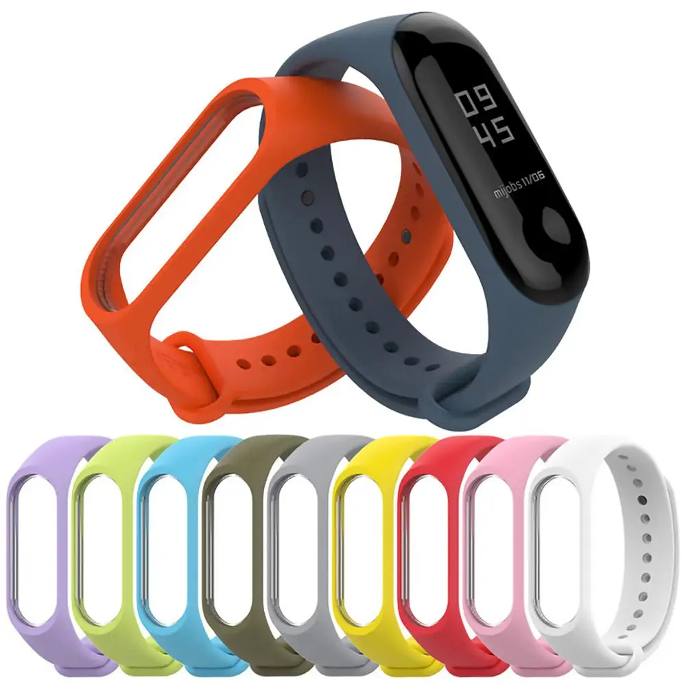 Силиконовый ремешок для Xiaomi mi Band 3 4 спортивных часов часы умный Браслет сменный nfc