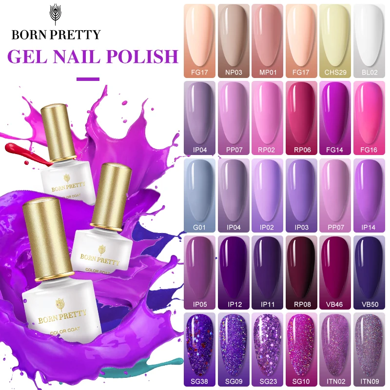 Гель лак для ногтей BORN PRETTY неоновый дизайна светодиодный гтей не вытирается