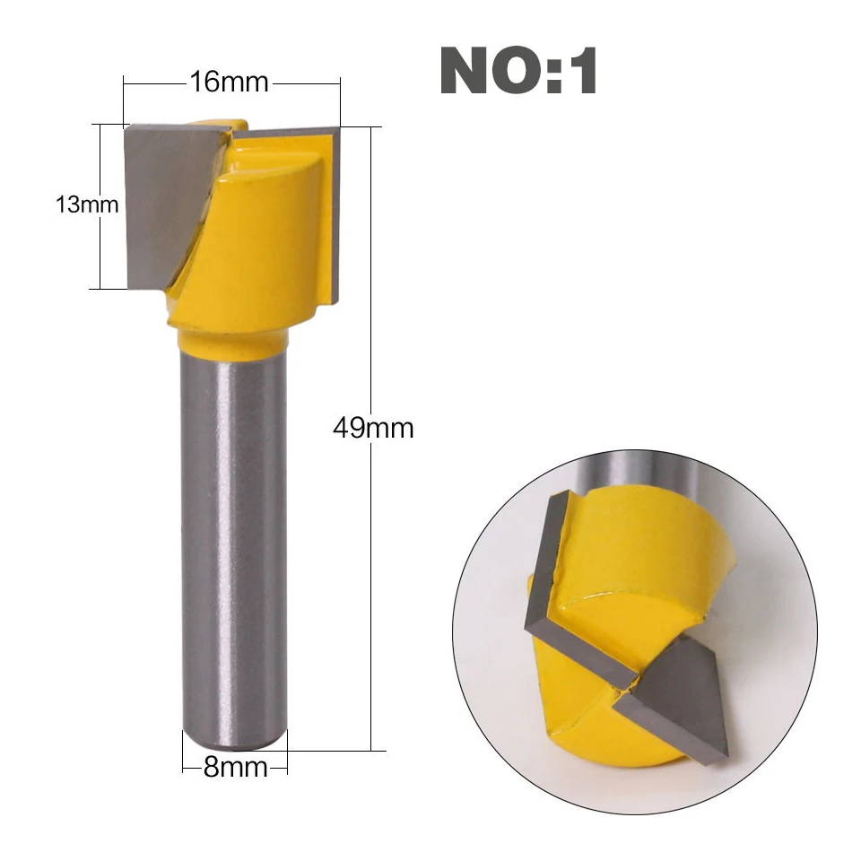 

3Pcs/set 8MM Shank Woodworking Milling Cutter Trimming Machine Router Bit