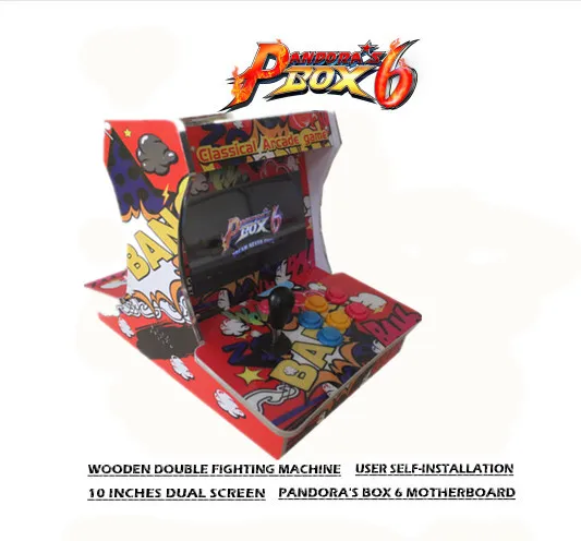 Новая деревянная Двойная игровая аркадная машина Pandora Box 9D 2500 В 1 мини подключи и