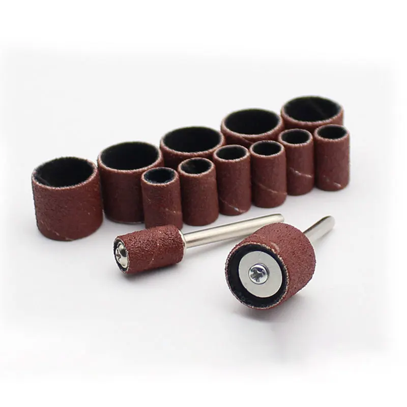 132pcs 1/4 3/8 1/2 Inch Sanding Drum Set With Mandrels Bands For Nail Dremel Accessories | Инструменты