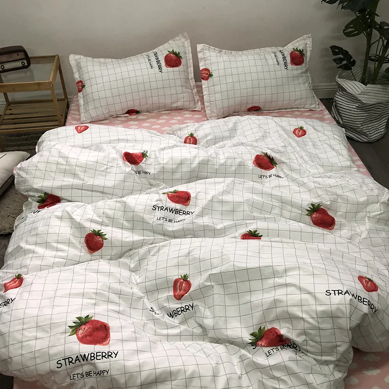 Простое розовое одеяло комплекты постельного белья пара пододеяльников