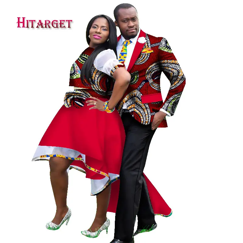 2021 африканская одежда для пар Дашики парная юбка комплект женщин мужской