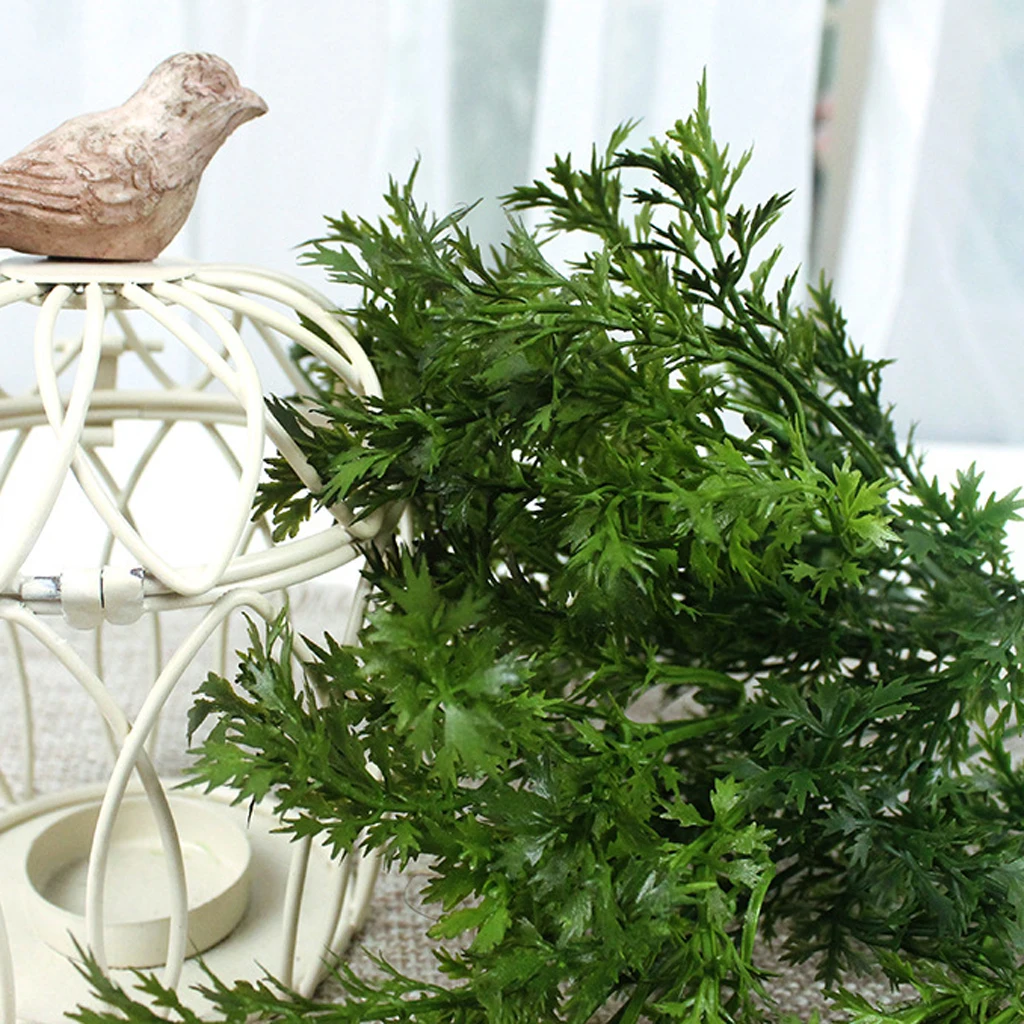 

Plastic Parsley Artificial Fake Grass Home Wedding Flower Arrangement Decor