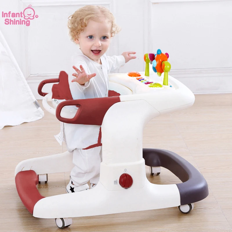 Детские блестящие детские ходунки с колесом для обеденного стула автомобиля