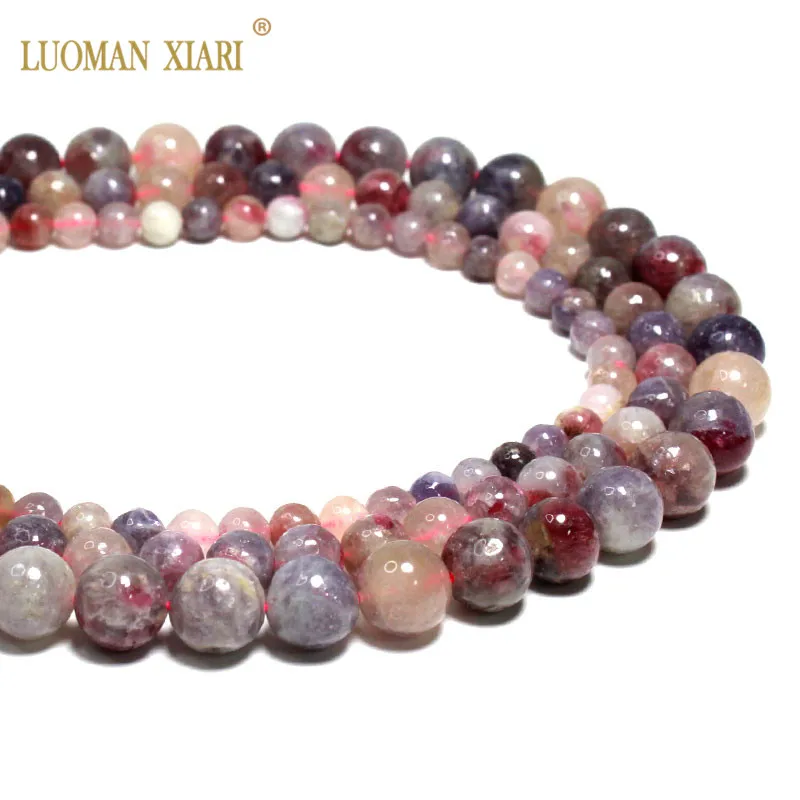 Оптовая торговля ААА 100% Природный красный турмалин круглые бусины из