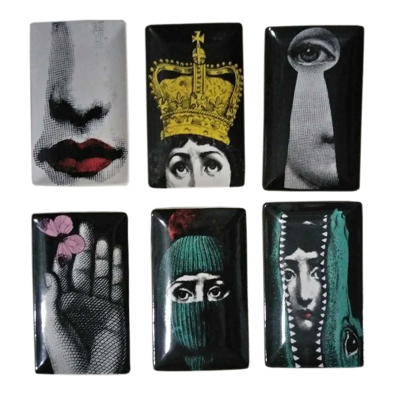 Прямоугольные человеческие тарелки для лица Милан Ретро Керамика ремесло