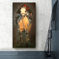 abstract modern jockey running horse art canvas paintings posters and prints on the wall art pictures cuadros for living room