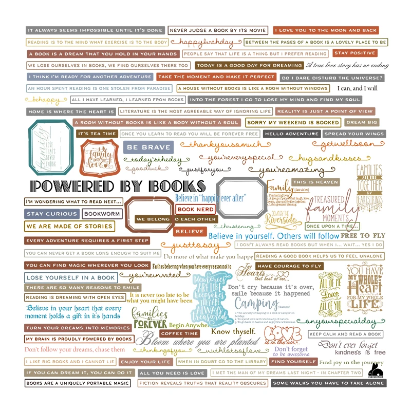 

Sulfuric Acid Paper English Phrase Stickers Scrapbooking Album junk Journal Crafts Decorative Stickers Package DIY Photo Albums