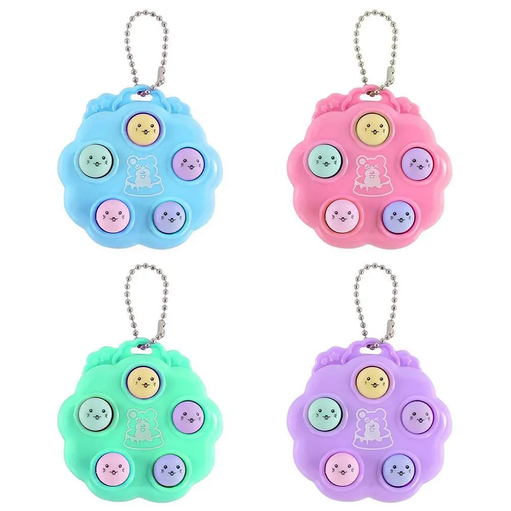 

Keychain Whac-A-Mole Mini Game Fidget Pocket Hit Toy Hammering Handheld Gift For Children