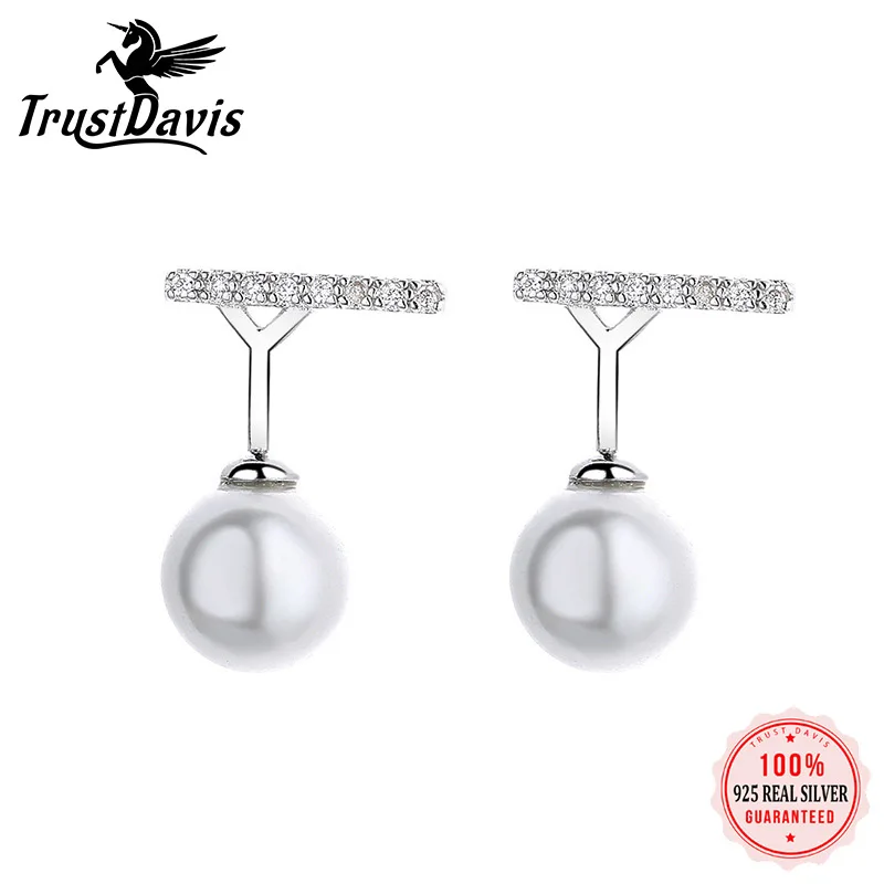 

Женские серьги-гвоздики из серебра 925 пробы с жемчугом