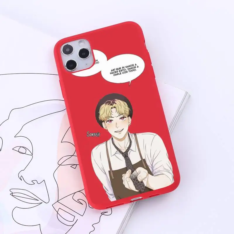 

Bj alex Comics fashion art special Phone Case Red Candy Color for iPhone 6 7 8 11 12 s mini pro X XS XR MAX Plus