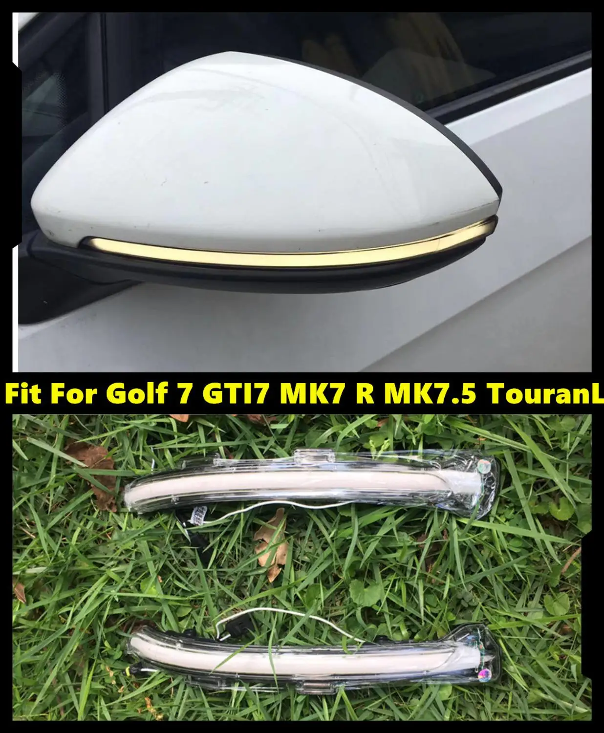 

Dynamic Blinker LED Turning Signal Crystal Lamp For Volkswagen Lamando TouranL Side Mirror Light For V W Golf MK7 7 GTD