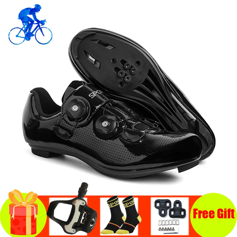 

Road Bike Shoes Men Women Ultralight Bicycle Sneakers Add SPD-SL Pedals Sapatilha Ciclismo Breathable Self-locking Outdoor Sport