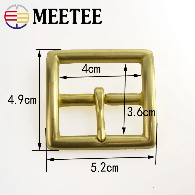 Пряжка для ремня Meetee из чистой латуни с язычком 38/40 мм ковбойский ремень косплея