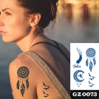 Водостойкая временная татуировка-наклейка, перо, луна, рука для мужчин, женщин, мужчин, сок, татуировки, боди-арт, наклейка, 1 шт.