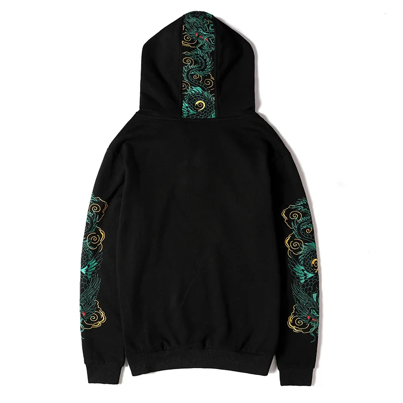Sinicism Store Мужская и Женская толстовка в китайском стиле с вышивкой Толстая