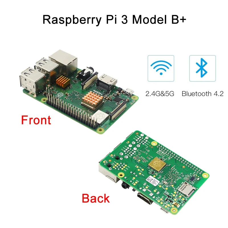 Штепсельная Вилка европейского стандарта Raspberry Pi 3 Model B Plus с Wi Fi и Bluetooth + чехол из