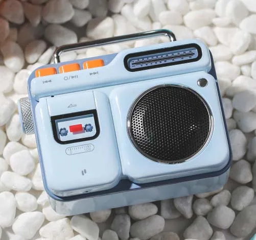 Sky Blue Модный MOCA беспроводной Bluetooth динамик ретро мини портативный динамик Bluetooth 4,2 беспроводной ретро музыкальный плеер ремень телефонный звонок - Цвет: Sky Blue