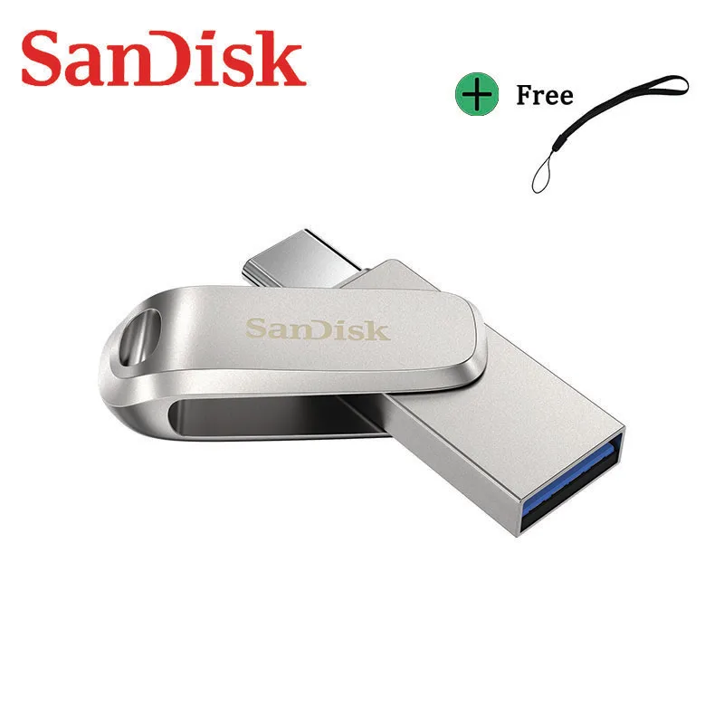 Флеш накопитель SanDisk SDDDC4 USB 3 1 Type C двойной флеш 512 ГБ 256 128 64 32 металлический для