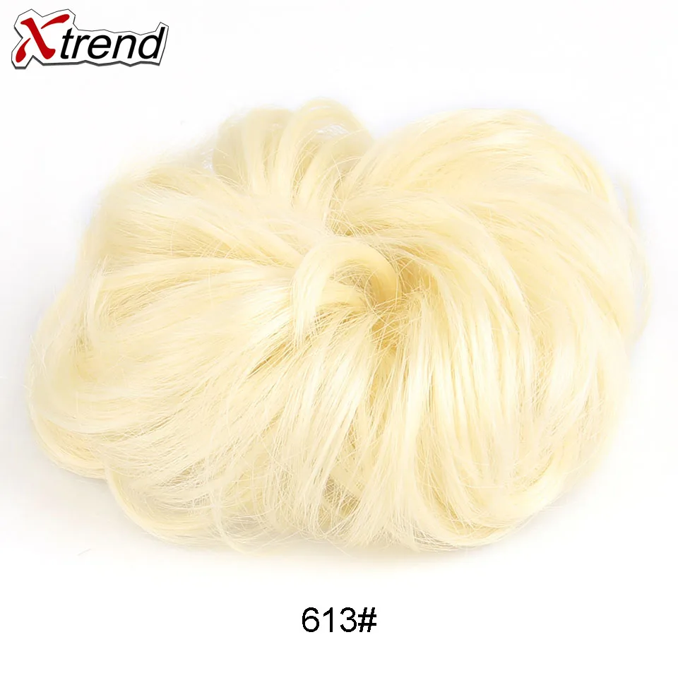 Xtrend синтетические грязные шиньон кудрявые волосы булочка конские хвосты резинки с резинкой заколки для волос в шиньоне для наращивания высокого качества