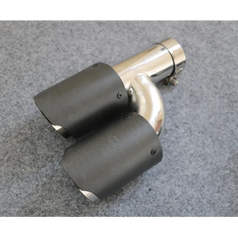 1 пара(левая+ правая) ''H'' Тип Dual Auto akrapovic выхлопная Насадка+ Углеродные выхлопные трубы универсальный глушитель