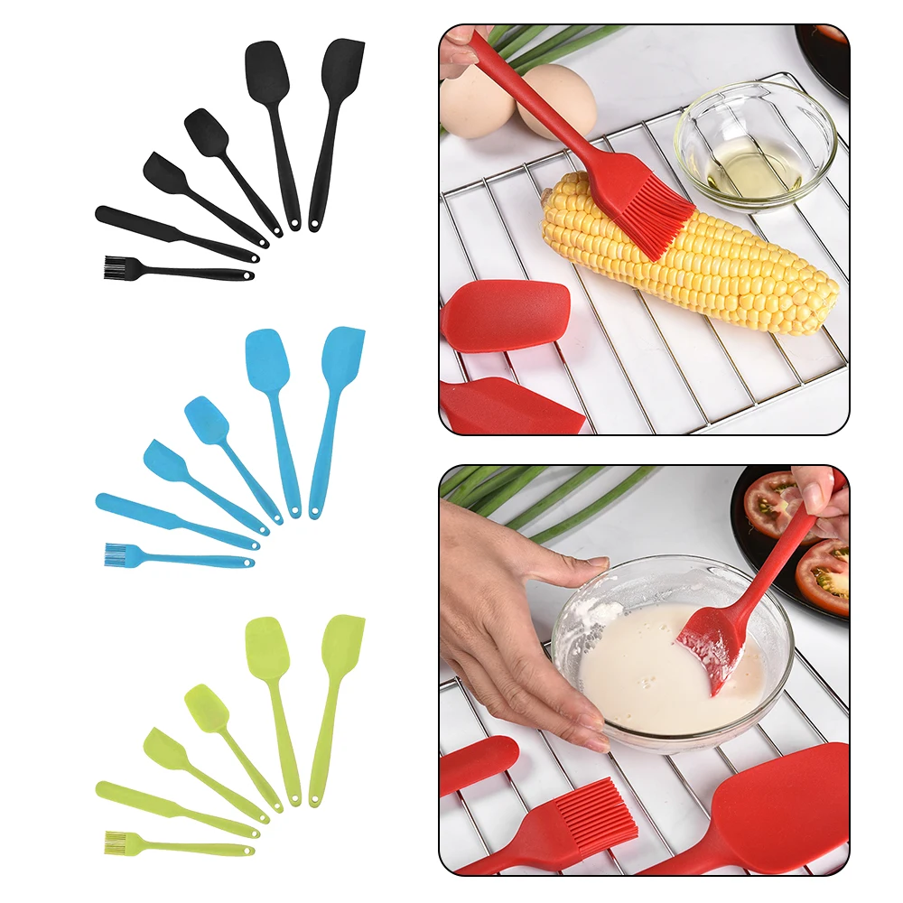 6 шт. силиконовых кейсов сливочное торт шпатель скребок для смешивания теста