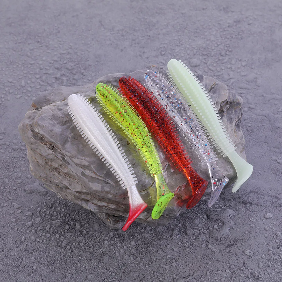 WALK FISH 5 шт./лот Ежик Spiky Shad 90 мм 4 г Мягкая рыболовная приманка морской огурец весло