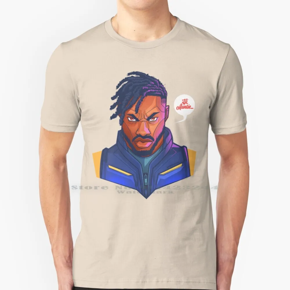 

Футболка Kilmonger Was Right, 100% чистый хлопок, комиксы Kilmonger Майкл B Wakanda Forever