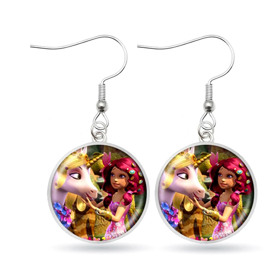 Модные серьги с героями мультфильмов Миа и я Pegasus фея аниме косплей Йо висячие