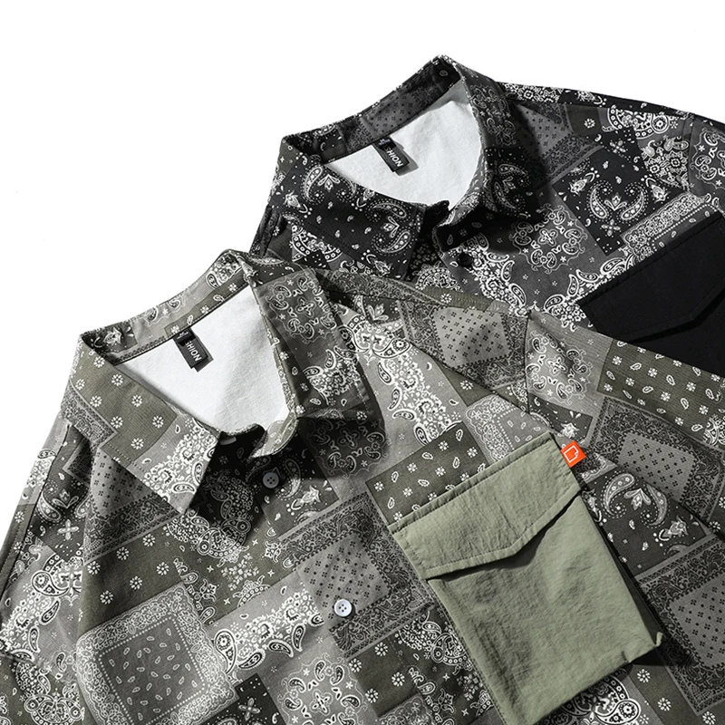 Гавайская Повседневная рубашка мужская хлопковая модная сорочка с цветочным