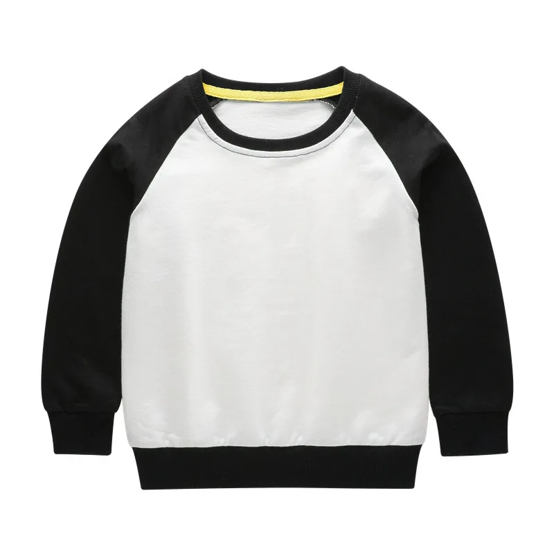 Solid color 02 Свитер для малышей; детская одежда для мальчиков; Весна-Осень г.; пуловер с рисунком; Модная одежда для малышей; толстовки с круглым вырезом для девочек - Цвет: Solid color 02