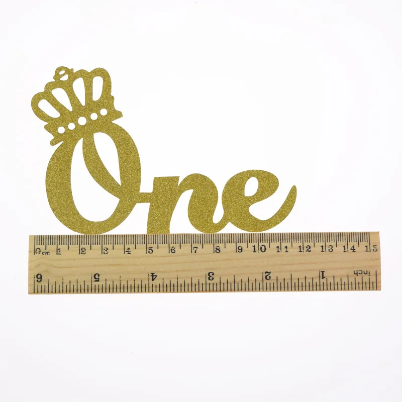 

Cake Topper Kids Happy Birthday Decoration One Years Old Crown Cupcake Anniversary Party Baby Shower Baking DIY Valentines Day