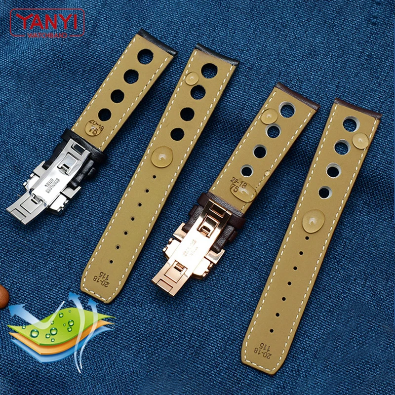 Genuine Leather bracelet For tissot Sports Racing Series PRS516 T91 1853 Top layer cowhide Watch band 20mm for chopin watchband
