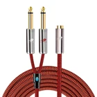 Hifi 18 ''3,5 мм мама к двойному 6,35 мм 14 дюйма моно аудио кабель папа микшерная консоль усилитель динамик наушники экранированные шнуры