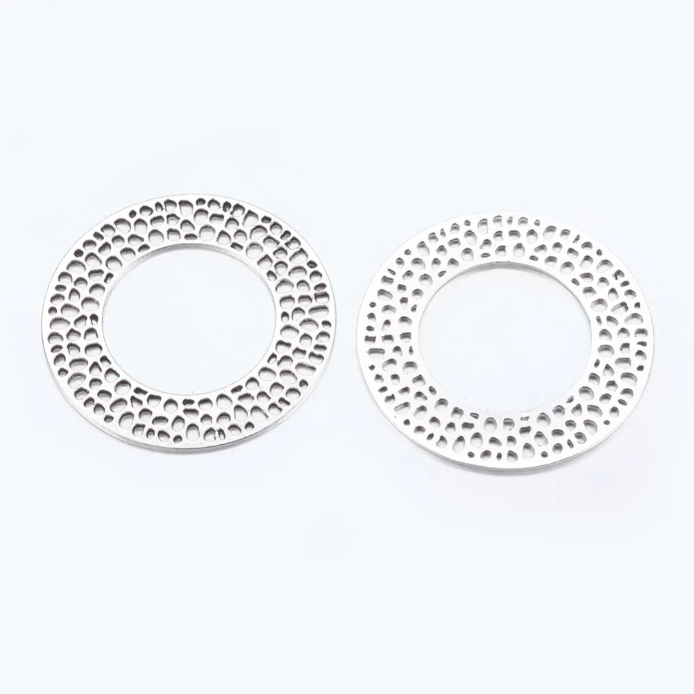 

Плоские круглые подвески из сплава в тибетском стиле, 4 шт., не содержат свинца/кадмия, толщина около 50 мм, диаметр 1,5 мм, Внутренний диаметр: 28,...