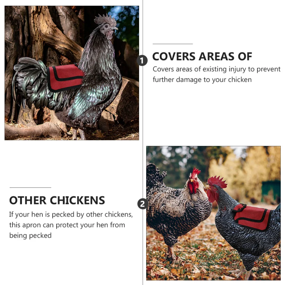 

Chicken Saddle Vest with Strap Chicken Back Protector Sweater for Hens