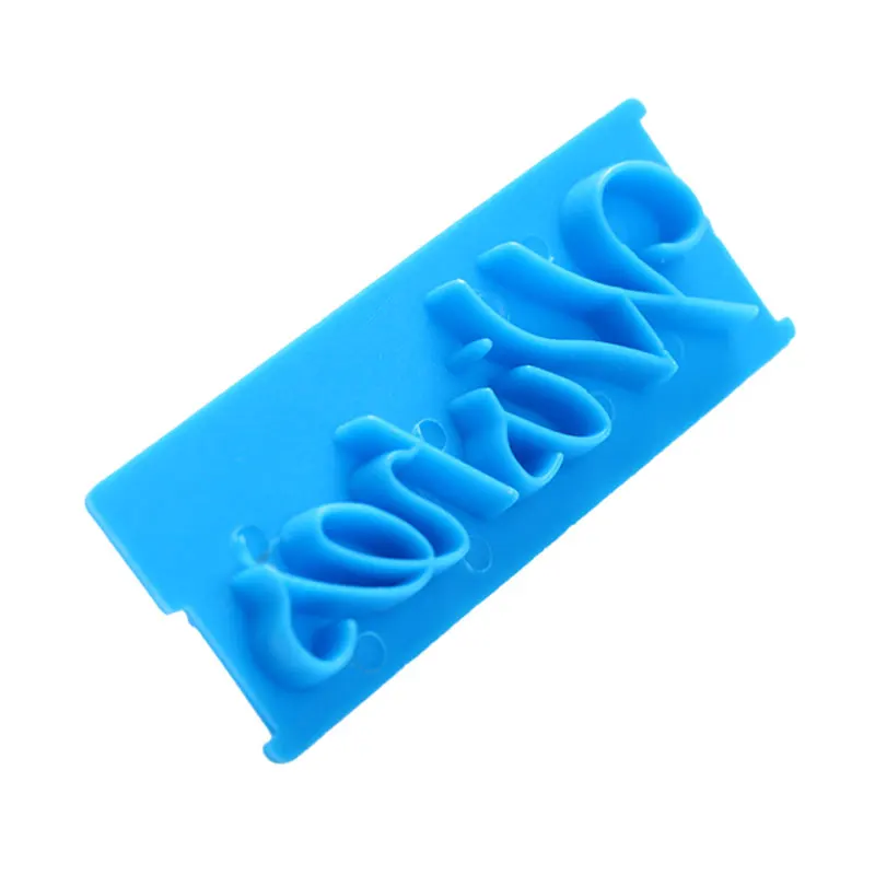 6 шт./компл. синяя рукописная помадка для торта пластиковая бриллиант с днем