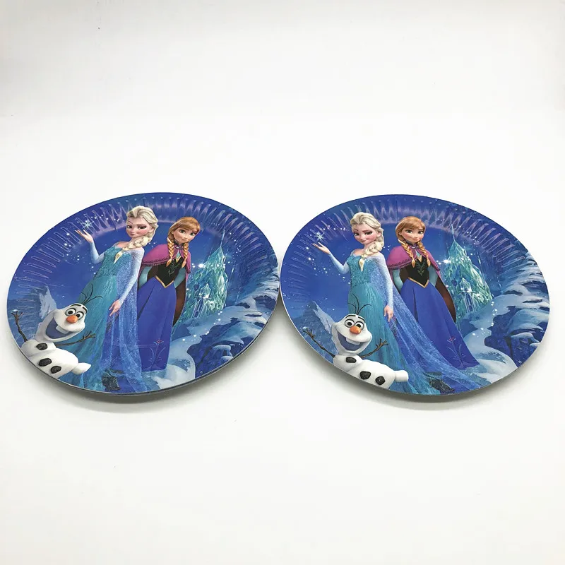 61 шт./партия disney замороженная тема, детский душ для девочек день рождения декоративная бумага для вечеринок чашка тарелка скатерть одноразовая посуда для вечеринок