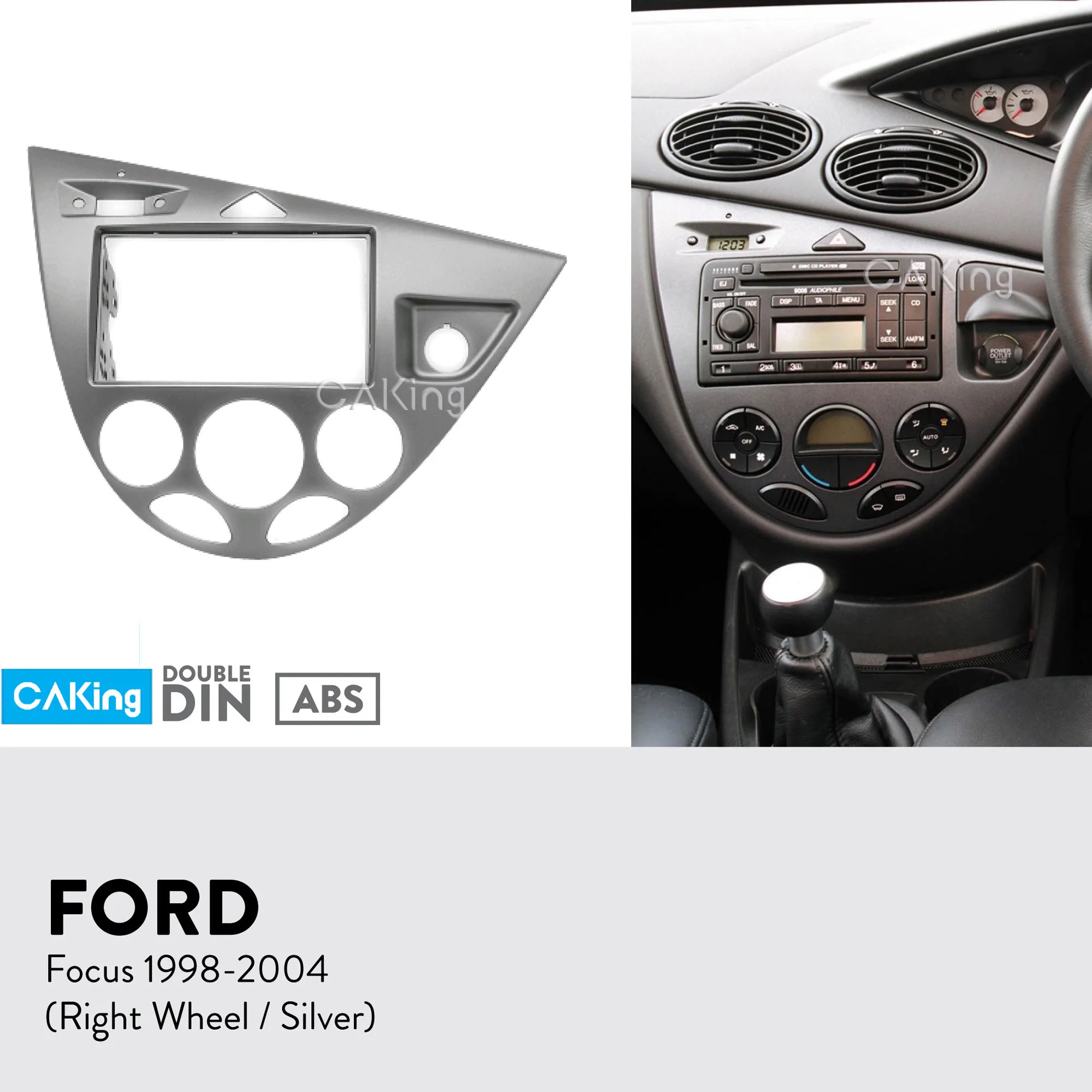 2DIN Автомобильная радиопанель Fascia Для FORD Focus 1998 2004 (правое колесо) комплект