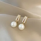 Длинные висячие серьги в Корейском стиле для женщин и девушек, сказочные аксессуары, трендовая цепочка из красного и розового золота, геометрические украшения с кисточками и кристаллами