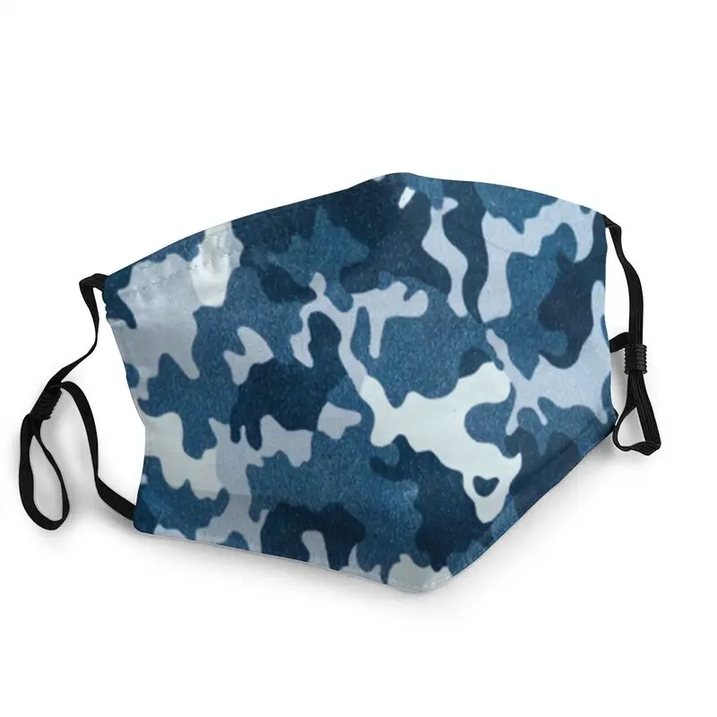 

Маска многоразовая камуфляжная унисекс, армейская разноцветная ретро-маска для лица, цвет морской волны