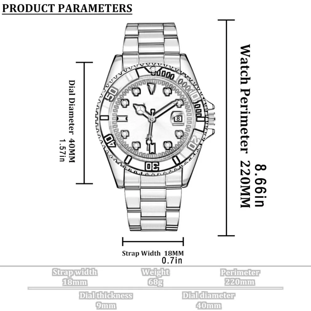 

Watch Men Quartz Fashion Casual Sports Waterproof Stainless Steel Business Men Watch Relogio Masculino Luxury Clock Wholesale