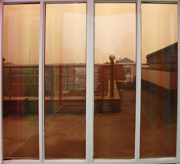 

10 м длинная двухсторонняя изоляционная оконная пленка чайного цвета самоклеящаяся анти-УФ теплоизоляционная оконная наклейка UV Cut 99%