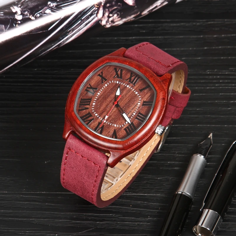 Мужские наручные часы неправильной формы креативные деревянные для женщин и