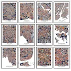 Алмазная 5D живопись сделай сам, картина с цветными линиями, картой города, Пекином, Москвой, Парижем, Лондоном, Нью-Йорком, вышивка крестиком, домашний декор, подарок