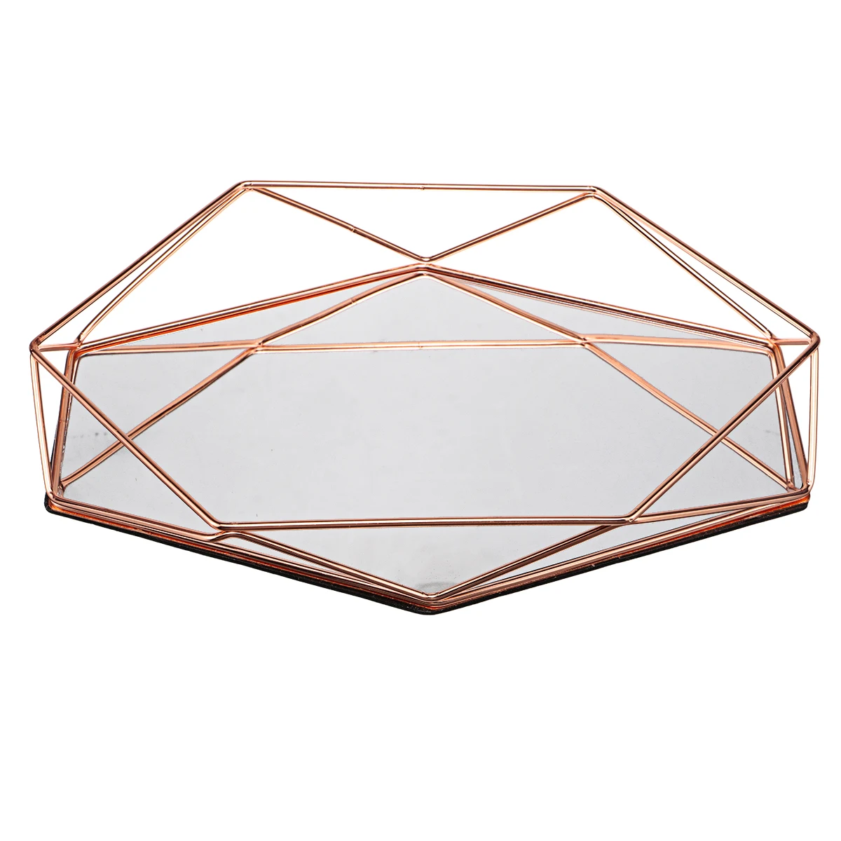 

European Glass Metal Kitchen Storage Tray Gold Oval Dotted Fruit Plate freezing Jewelry Display Rotary Candy Decor Tray Mirror
