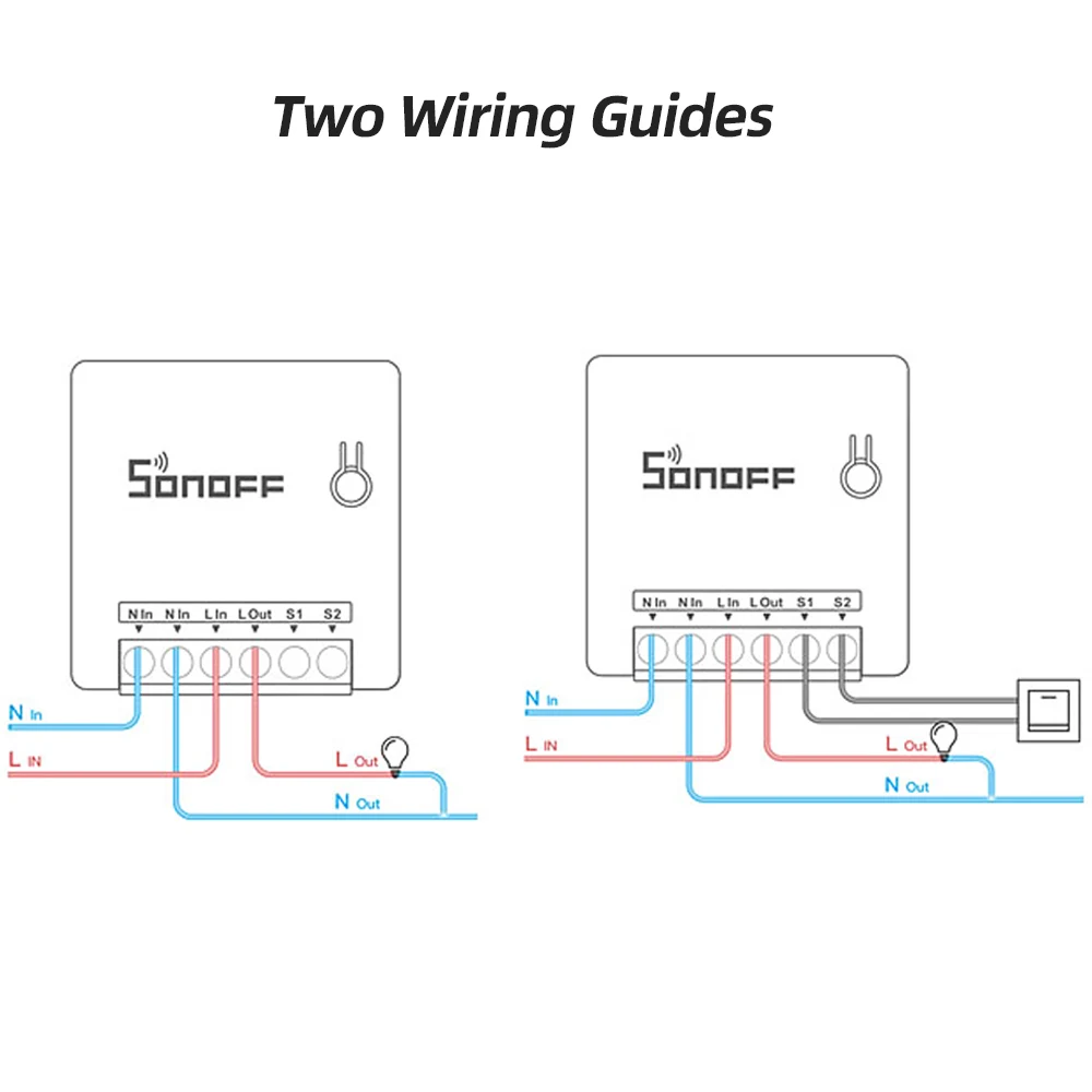 Itead SONOFF Мини Базовый DIY WiFi переключатель 2ch двухсторонний умный переключатель таймер светильник голосовой модуль дистанционного управления работа с Alexa